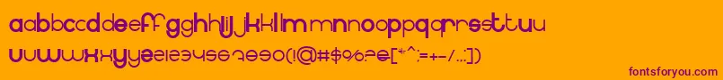 BnInternet Font – Purple Fonts on Orange Background