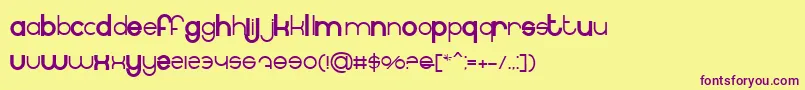 BnInternet Font – Purple Fonts on Yellow Background