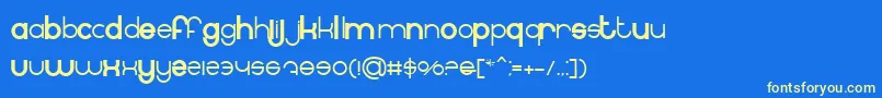 BnInternet Font – Yellow Fonts on Blue Background