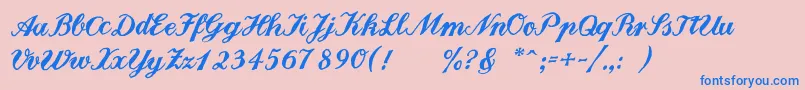 Landliebe Font – Blue Fonts on Pink Background