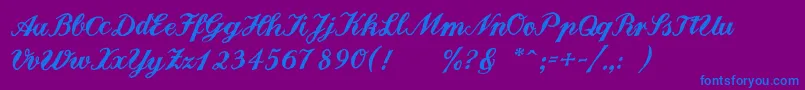 Landliebe Font – Blue Fonts on Purple Background