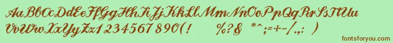 Landliebe Font – Brown Fonts on Green Background