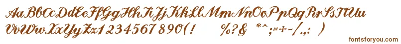 Landliebe-Schriftart – Braune Schriften auf weißem Hintergrund