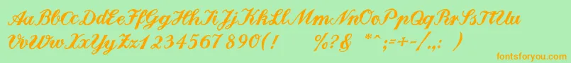 Landliebe Font – Orange Fonts on Green Background