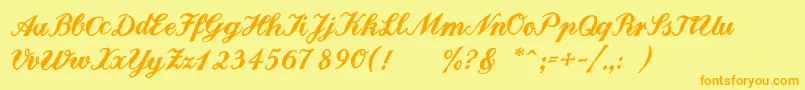 Landliebe Font – Orange Fonts on Yellow Background