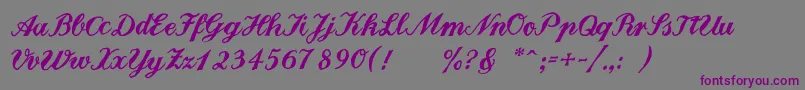 Landliebe-fontti – violetit fontit harmaalla taustalla