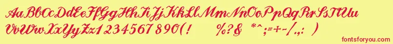 Landliebe Font – Red Fonts on Yellow Background