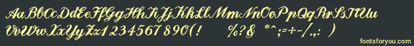 Landliebe Font – Yellow Fonts on Black Background