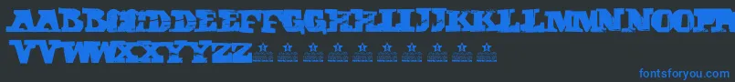 CubikaScriptPersonalUse Font – Blue Fonts on Black Background