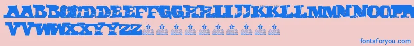 CubikaScriptPersonalUse Font – Blue Fonts on Pink Background