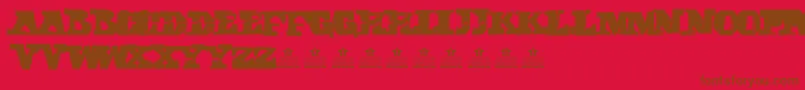 CubikaScriptPersonalUse Font – Brown Fonts on Red Background