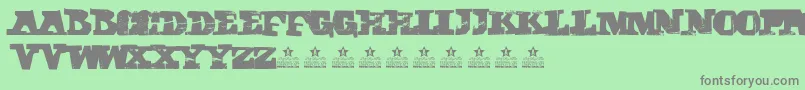 CubikaScriptPersonalUse Font – Gray Fonts on Green Background