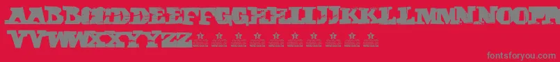 Police CubikaScriptPersonalUse – polices grises sur fond rouge
