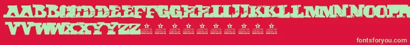 CubikaScriptPersonalUse Font – Green Fonts on Red Background