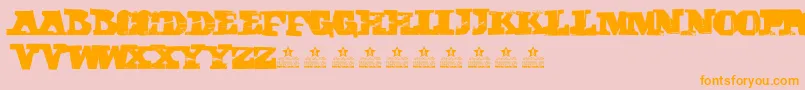 CubikaScriptPersonalUse Font – Orange Fonts on Pink Background