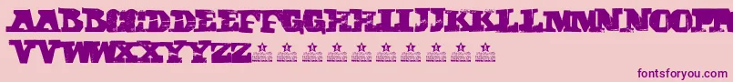 CubikaScriptPersonalUse Font – Purple Fonts on Pink Background
