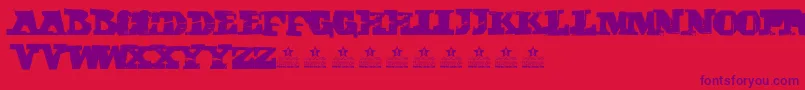 CubikaScriptPersonalUse Font – Purple Fonts on Red Background