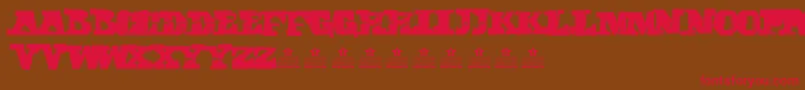 CubikaScriptPersonalUse Font – Red Fonts on Brown Background