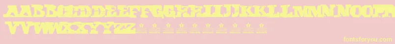 CubikaScriptPersonalUse Font – Yellow Fonts on Pink Background