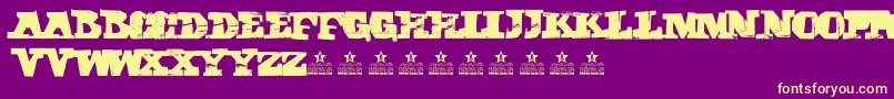 CubikaScriptPersonalUse Font – Yellow Fonts on Purple Background