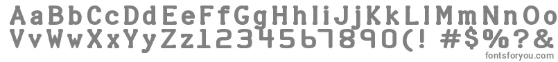 フォントHalter ffy – 白い背景に灰色の文字