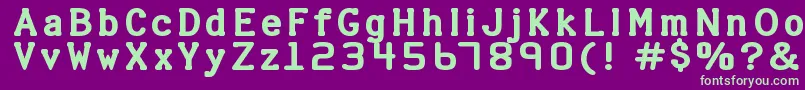 Шрифт Halter ffy – зелёные шрифты на фиолетовом фоне