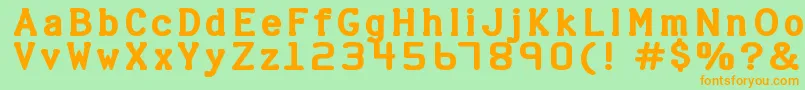 Halter ffy Font – Orange Fonts on Green Background