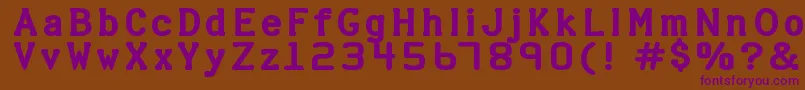 Halter ffy Font – Purple Fonts on Brown Background
