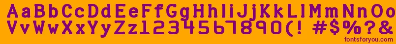 Halter ffy Font – Purple Fonts on Orange Background