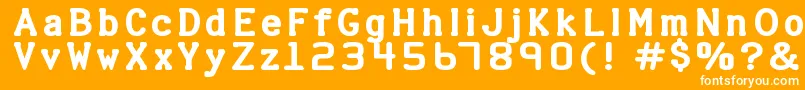 Halter ffy-fontti – valkoiset fontit oranssilla taustalla