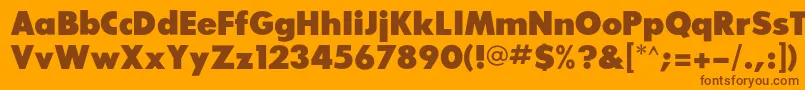 Sansserifexbflf Font – Brown Fonts on Orange Background