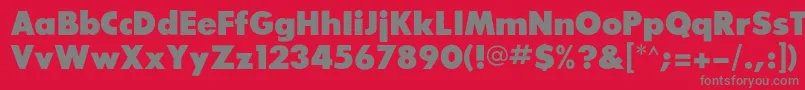 Sansserifexbflf Font – Gray Fonts on Red Background