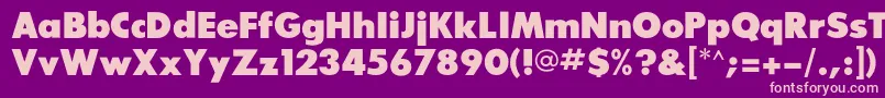Sansserifexbflf Font – Pink Fonts on Purple Background