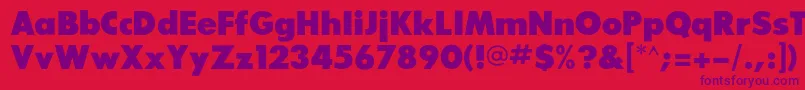 Sansserifexbflf Font – Purple Fonts on Red Background