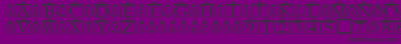 Xmas Font – Black Fonts on Purple Background