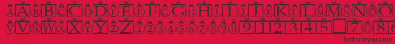 Xmas Font – Black Fonts on Red Background