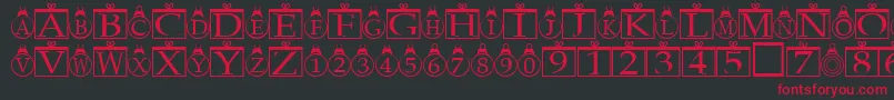 Xmas Font – Red Fonts on Black Background