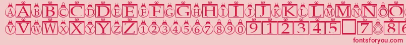 Xmas Font – Red Fonts on Pink Background