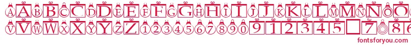 Xmas Font – Red Fonts on White Background
