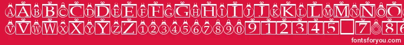 Xmas Font – White Fonts on Red Background