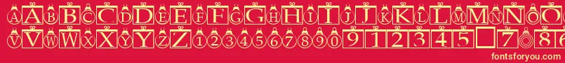 Xmas Font – Yellow Fonts on Red Background
