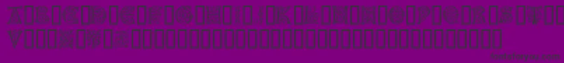 GermanCaps Font – Black Fonts on Purple Background