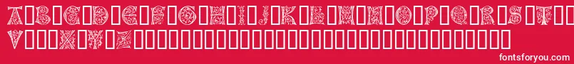 GermanCaps Font – White Fonts on Red Background