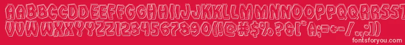 Vampirebrideengrave Font – Pink Fonts on Red Background