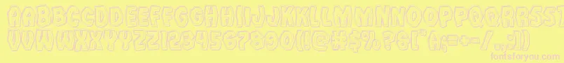 Vampirebrideengrave Font – Pink Fonts on Yellow Background