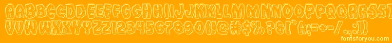 Vampirebrideengrave Font – Yellow Fonts on Orange Background