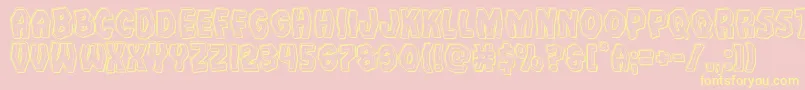 Vampirebrideengrave Font – Yellow Fonts on Pink Background