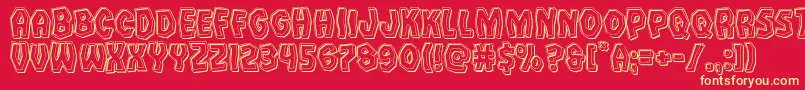 Vampirebrideengrave Font – Yellow Fonts on Red Background