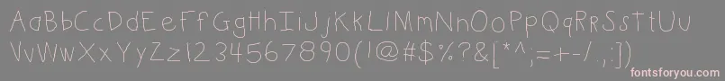 Kbkinderwrite Font – Pink Fonts on Gray Background