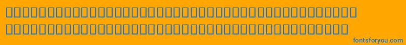 TonnerreВ® Font – Blue Fonts on Orange Background